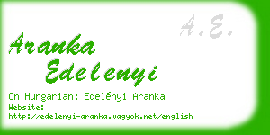 aranka edelenyi business card